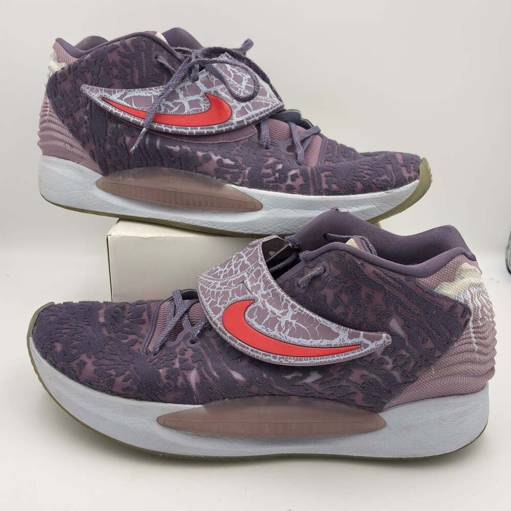 Nike KD 14 Basketball Shoes Mens Size 13.5 Purple Red Sneakers DJ4336-900